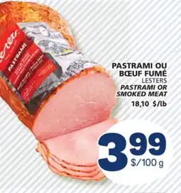 Marché Bonichoix LESTERS PASTRAMI OR SMOKED MEAT offer