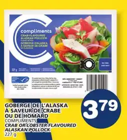 Marché Bonichoix COMPLIMENTS CRAB OR LOBSTER FLAVOURED CRAB OR LOBSTER FLAVOURED ALASKAN POLLOCK offer
