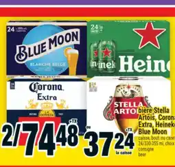 Super C BIÈRE STELLA ARTOIS, CORONA EXTRA, HEINEKE BLUE MOON | BEER offer