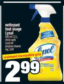 Super C NETTOYANT TOUT USAGE LYSOL | LYSOL ALL PURPOSE CLEANER offer