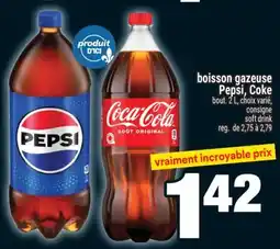 Super C BOISSON GAZEUSE PEPSI, COKE | SOFT DRINK offer