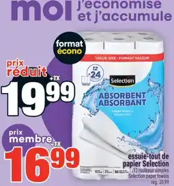 Super C ESSUIE-TOUT DE PAPIER SELECTION | SELECTION PAPER TOWELS offer