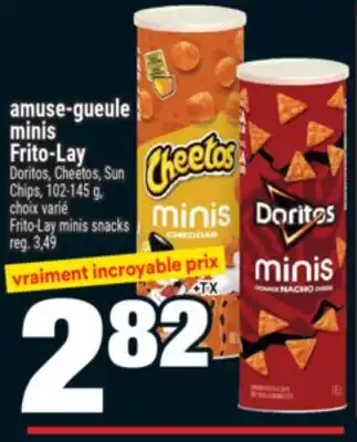 Super C AMUSE-GUEULE MINIS FRITO-LAY DORITOS, CHEETOS, SUN CHIPS | FRITO-LAY MINIS SNACKS offer
