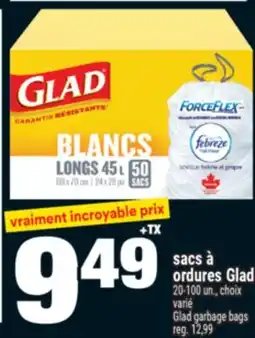 Super C SACS À ORDURES GLAD | GLAD GARBAGE BAGS offer