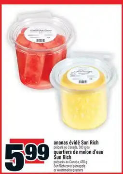 Super C ANANAS ÉVIDÉ SUN RICH | SUN RICH CORED PINEAPPLE offer