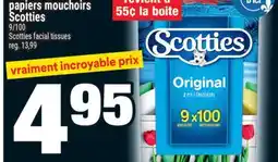 Super C PAPIERS MOUCHOIRS SCOTTIES | SCOTTIES FACIAL TISSUES offer