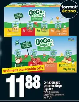 Super C COLLATION AUX POMMES GOGO SQUEEZ | GOGO SQUEEZ APPLE SNACK offer