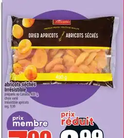 Super C ABRICOTS SÉCHÉS IRRÉSISTIBLE | IRRÉSISTIBLE APRICOTS offer