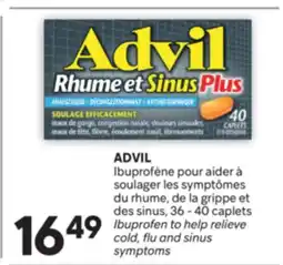 Brunet ADVIL Ibuprofène pour aider à soulager les symptômes du rhume, de la grippe et des sinus offer