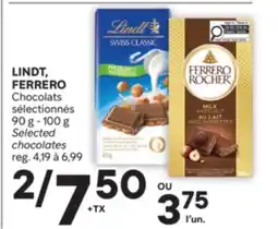 Brunet LINDT, FERRERO Chocolats sélectionnés offer