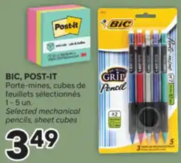 Brunet BIC, POST-IT Porte-mines, cubes de feuillets sélectionnés offer