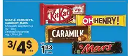Brunet NESTLÉ, HERSHEY'S, CADBURY, MARS Chocolats sélectionnés offer