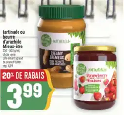 Marché Adonis Tartinade ou beurre d'arachide Mieux-être | Life-smart spread or peanut butter offer