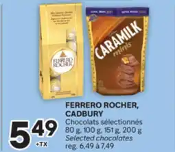Brunet FERRERO ROCHER, CADBURY Chocolats sélectionnés offer