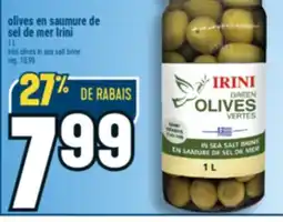Marché Adonis Olives en saumure de sel de mer Irini | Irini olives in sea salt brine offer