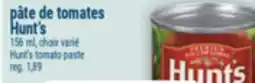 Marché Adonis Pâte de tomates Hunt's | Hunt's tomato paste offer