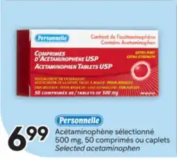 Brunet Personnelle Acétaminophène sélectionné500 mg, 50 comprimés ou caplets offer