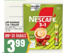 Marché Adonis CAFÉ INSTANTANÉ 3 EN 1 NESCAFÉ | NESCAFÉ 3 IN 1 INSTANT COFFEE offer