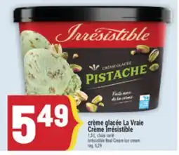 Marché Adonis CRÈME GLACÉE LA VRAIE CRÈME IRRÉSISTIBLE | IRRÉSISTIBLE REAL CREAM ICE CREAM offer