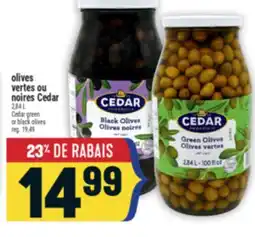 Marché Adonis Olives vertes ou noires Cedar | Cedar green or black olives offer