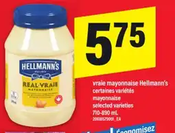 Maxi VRAIE MAYONNAISE HELLMANN'S | MAYONNAISE, 710-890 ML offer
