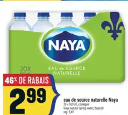 Marché Adonis EAU DE SOURCE NATURELLE NAYA | NAYA NATURAL SPRING WATER offer