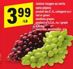 Maxi RAISINS ROUGES OU VERTS SANS PÉPINS | RED OR GREEN offer