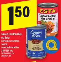 Maxi SAUCE CORDON BLEU OU ESTA | SAUCE, 284/399 ML offer