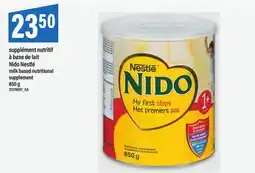 Maxi SUPPLÉMENT NUTRITIF À BASE DE LAIT NIDO NESTLÉ | MILK BASED NUTRITIONAL SUPPLEMENT, 850 G offer