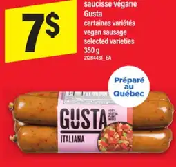 Maxi SAUCISSE VÉGANE GUSTA | VEGAN SAUSAGE350 G offer