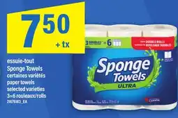 Maxi ESSUIE-TOUT SPONGE TOWELS | PAPER TOWELS, 3=6 ROULEAUX/ROLLS offer