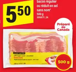 Maxi BACON RÉGULIER OU RÉDUIT EN SEL SANS NOM , 500 G offer