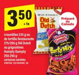 Maxi CROUSTILLES 235 G OU DE 275/290 G OLD DUTCH OU GRIGNOTINES HUMPTY DUMPTY 250-290 G offer
