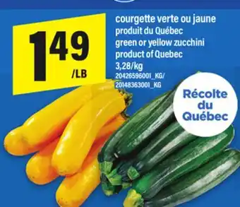Maxi COURGETTE VERTE OU JAUNE | GREEN OR YELLOW ZUCCHINI offer