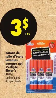 Maxi BÂTONS DE COLLE D ÉCOLE LAVABLES ELMER'S 3X20 G offer