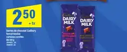 Maxi BARRES DE CHOCOLAT CADBURY, 80-100 G offer