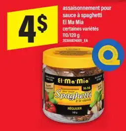 Maxi assaisonnement pour sauce à spaghetti | El Ma Mia, 110/120 g offer