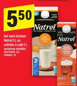 Maxi LAIT SANS LACTOSE NATREL, 2 L OU CRÉMIER À CAFÉ, 1 L offer