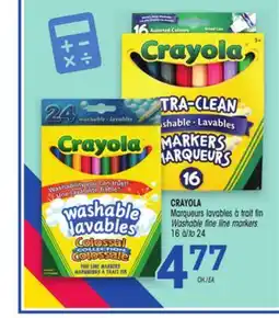 Uniprix CRAYOLA Marqueurs lavables à trait /fin Washable fine line markers offer
