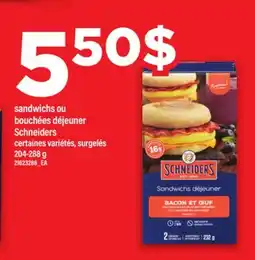 Maxi SANDWICHS OU BOUCHÉES DÉJEUNER SCHNEIDERS, 204-288 G offer