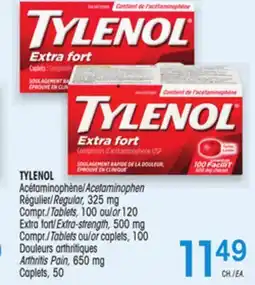 Uniprix TYLENOL Acétaminophène/Acetaminophen offer