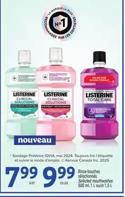 Uniprix LISTERINE Rince-bouches sélectionnés/Selected mouthwashes offer
