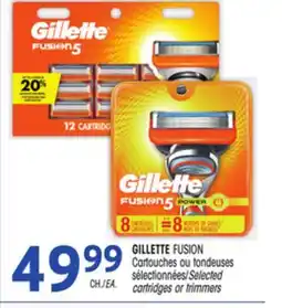 Uniprix GILLETTE FUSION Cartouches ou tondeuses sélectionnées/Selected cartridges or trimmers offer