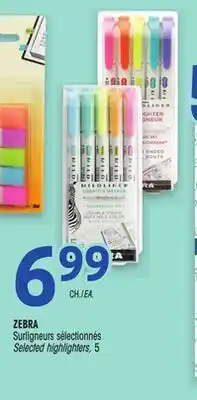 Uniprix ZEBRA Surligneurs sélectionnés/ Selected highlighters offer