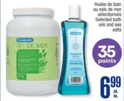 Jean Coutu Personnelle Selected bath oils and sea salts offer