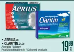 Jean Coutu AERIUS, CLARITIN Allergy Selected products offer