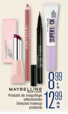 Jean Coutu MAYBELLINE NEW YORK Selected makeup products offer
