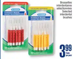 Jean Coutu PERSONNELLE Selected interdental brushes offer