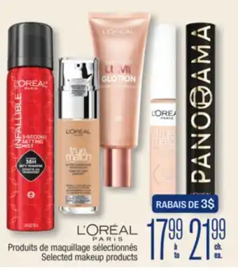 Jean Coutu L'OREAL PARIS Selected makeup products offer