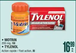 Jean Coutu MOTRIN 200 mg, 150, TYLENOL Fast action offer